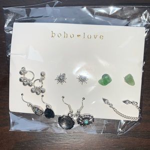 Brand new, never worn, 6 silver earrings